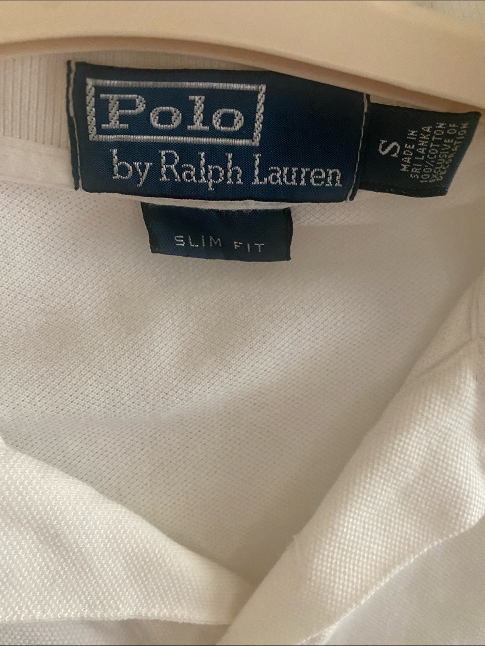 Ralph Lauren White Polo with Navy Pony Embroidery - Picture 3 of 3